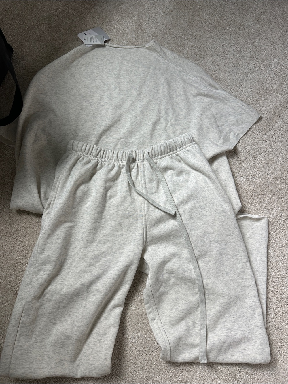 Light Heather Gray Loungewear Set - Tee & Sweatpants